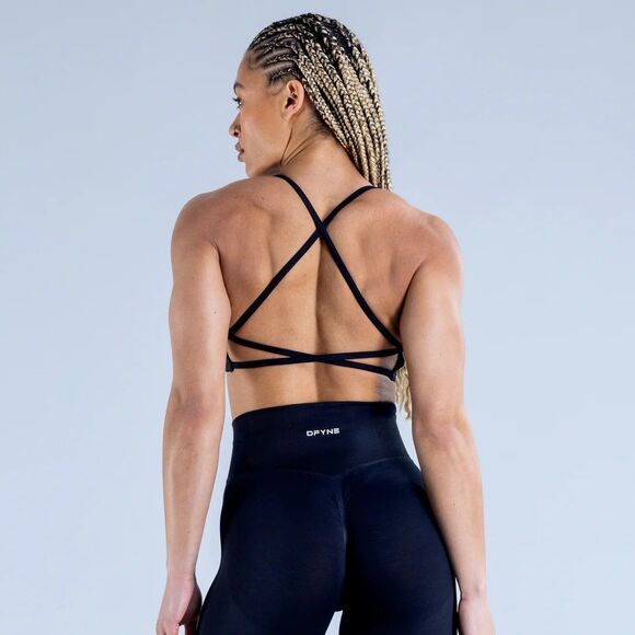 Dfyne Dynamic Backless Sports Bra Midnight Black Size Small - Picture 1 of 9